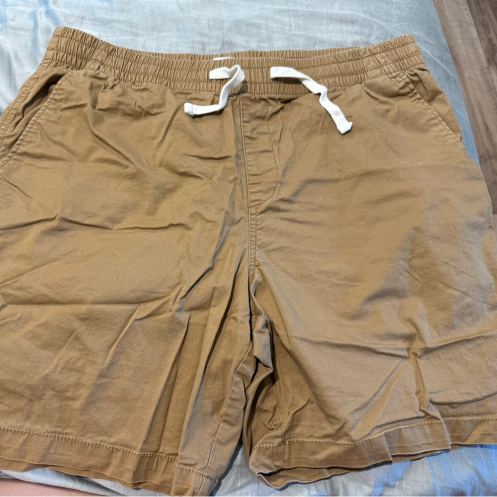 Old Navy Tan Jogger Shorts Cotton Blend Versatile